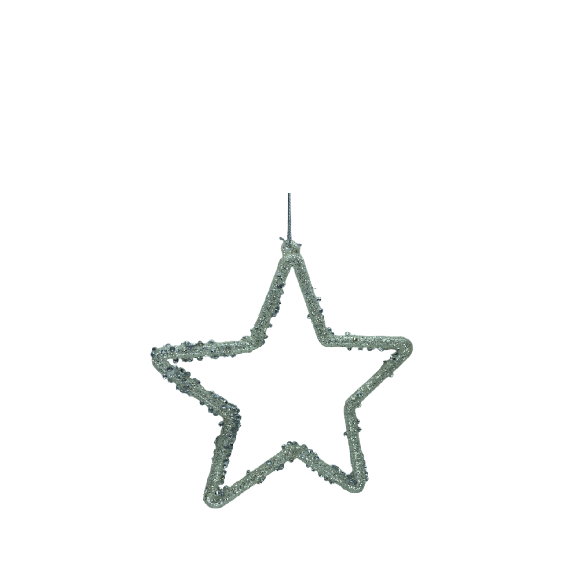 Glaskugle glitter stjerne