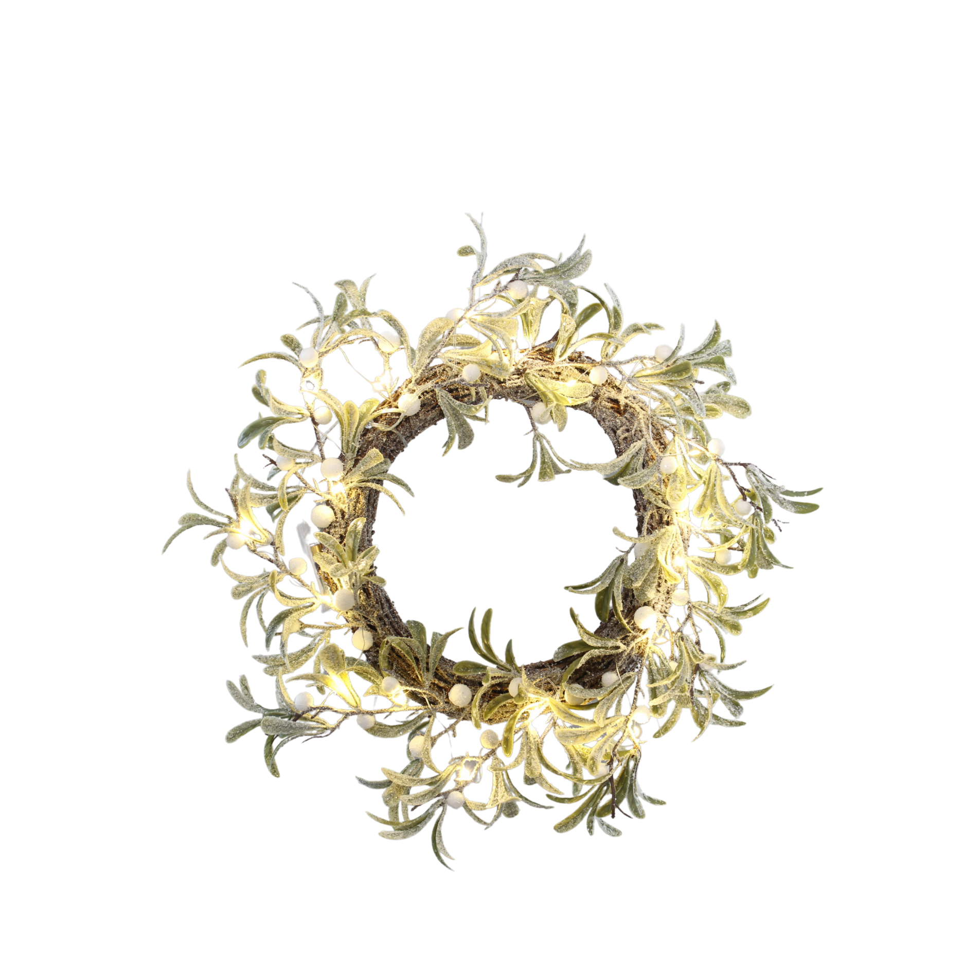 Mistletoe krans m. LED