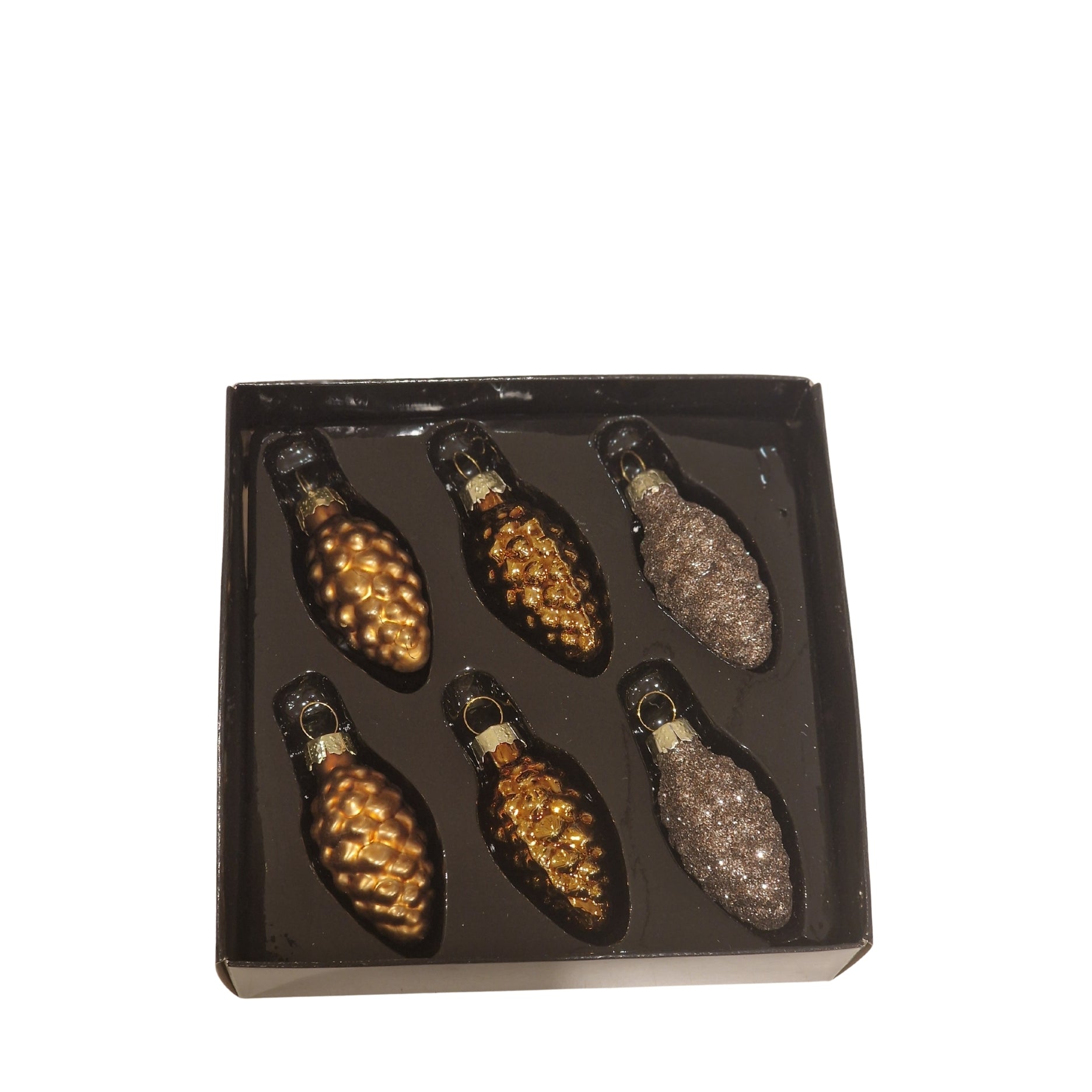 Grankogle julekugle, 6 stk.