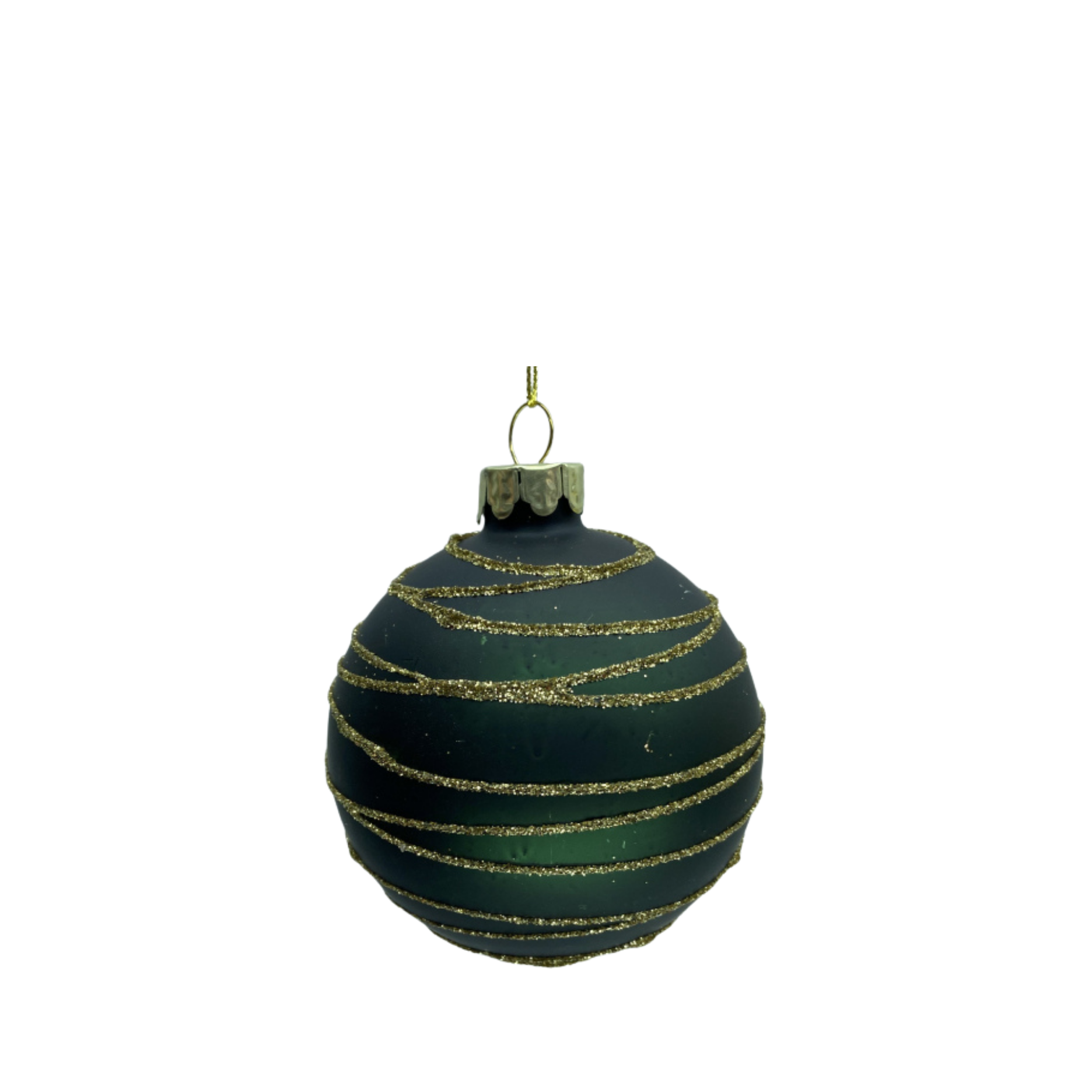 Julekugle m. vandrette streger 4 stk.