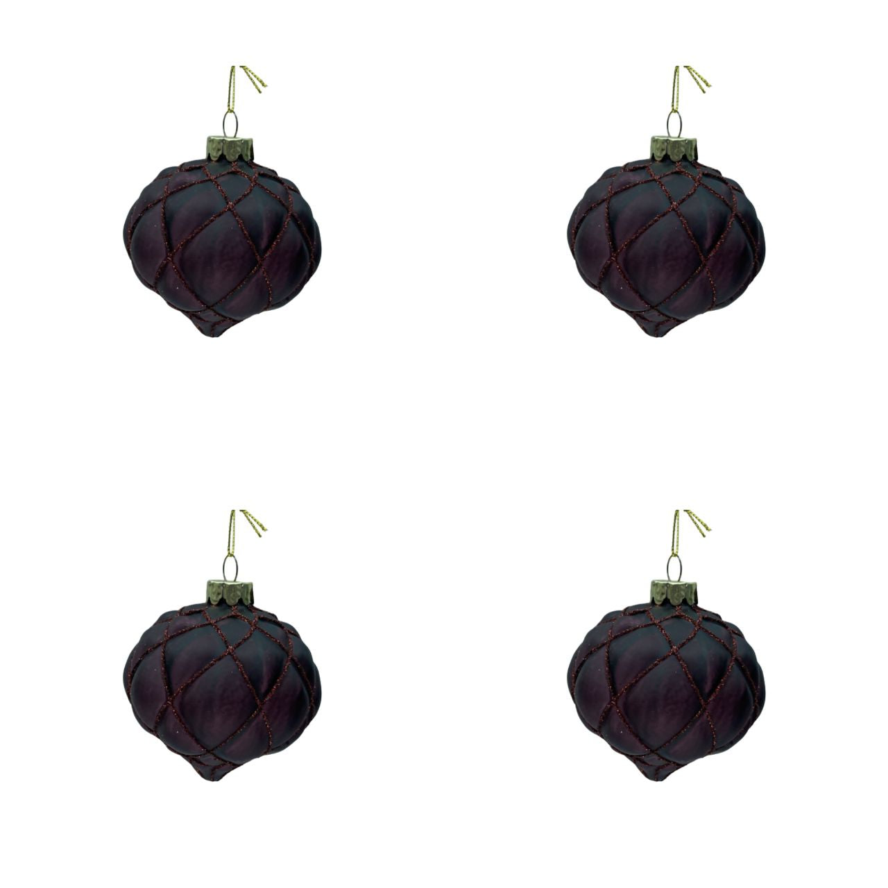 Julekugle m. spids 4 stk.