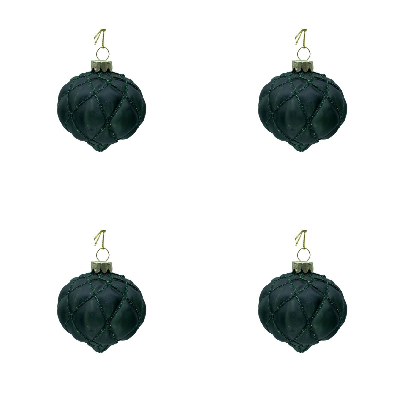 Julekugle m. spids 4 stk.