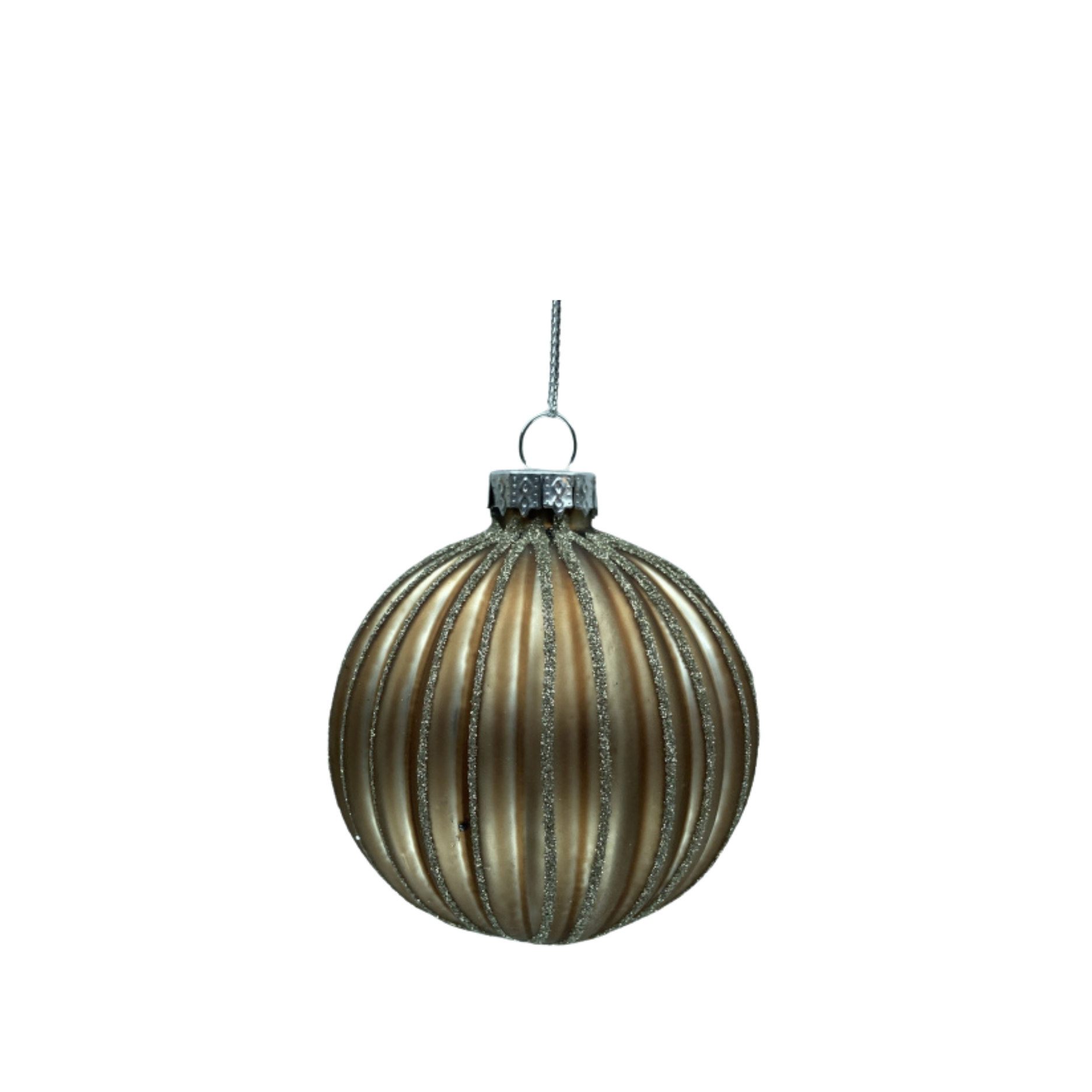 Glaskugle strib 4 stk