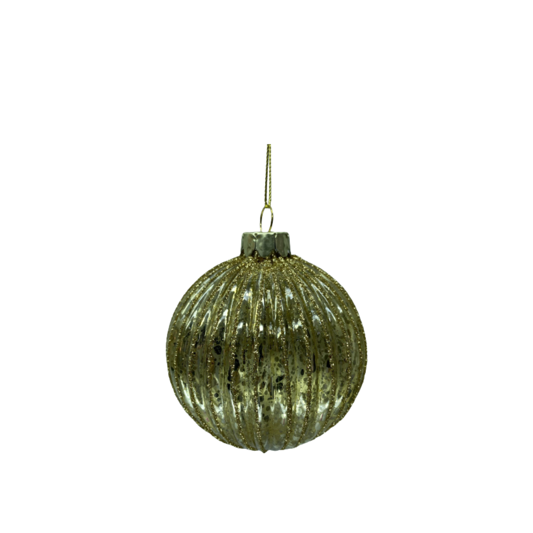 Julekugle blank m. streger, 4 stk.