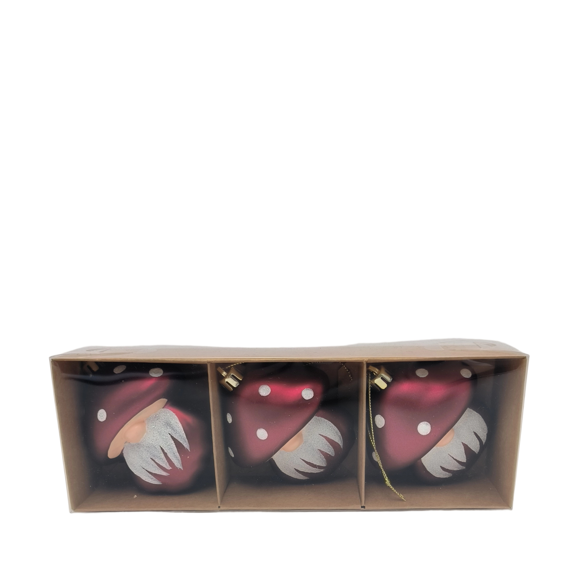 Santa julekugler, 3 stk