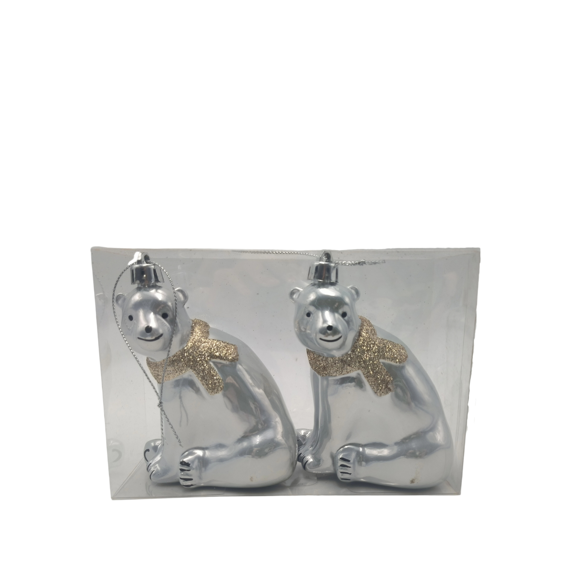 Isbjørn julekugler, 2 stk.