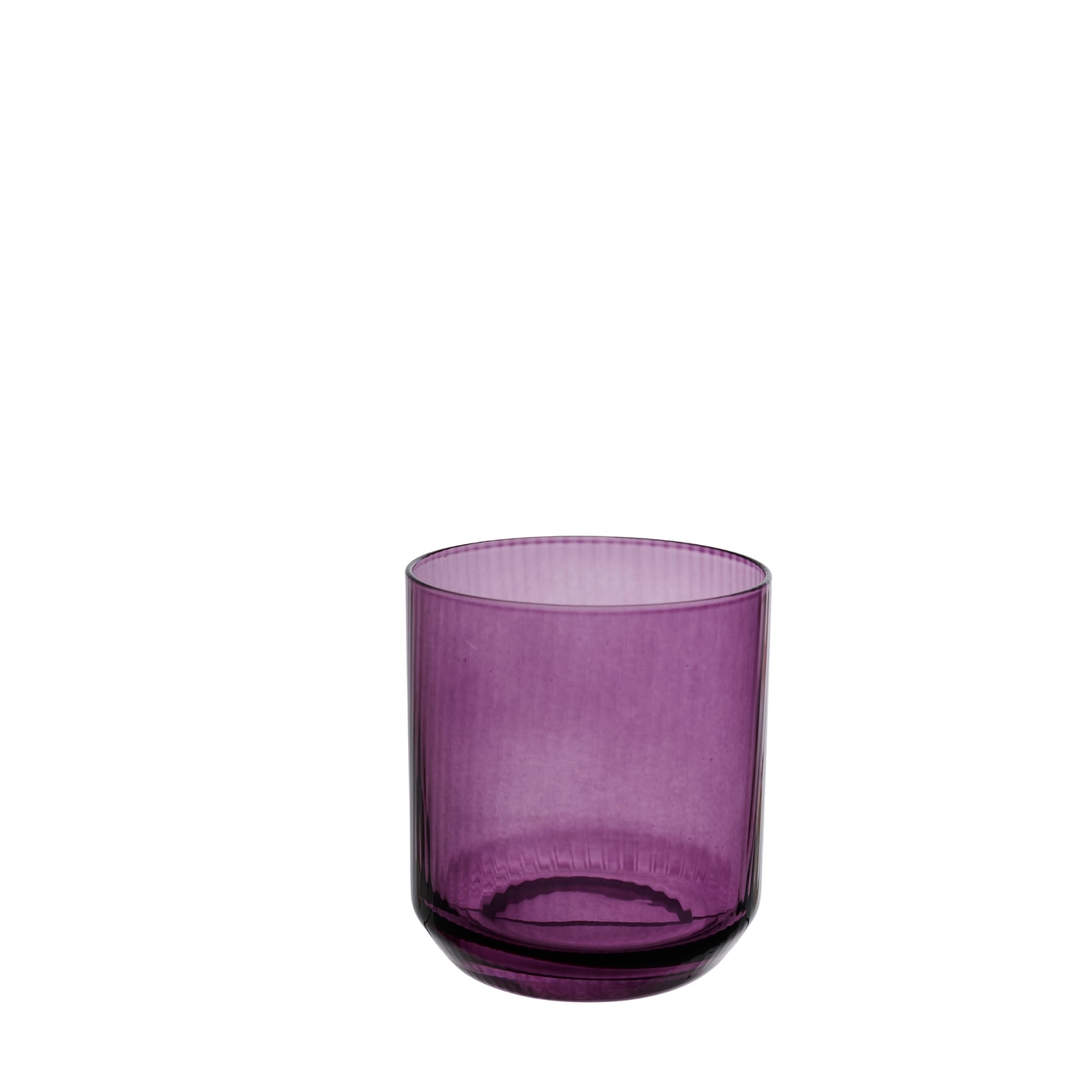 Ribbed glas lysholder