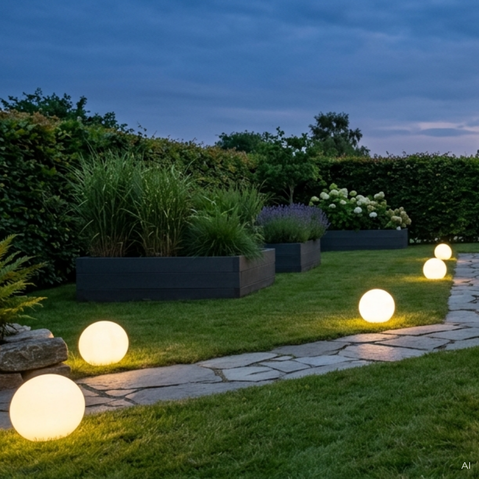 Glow Moon solcellelampe Ø25