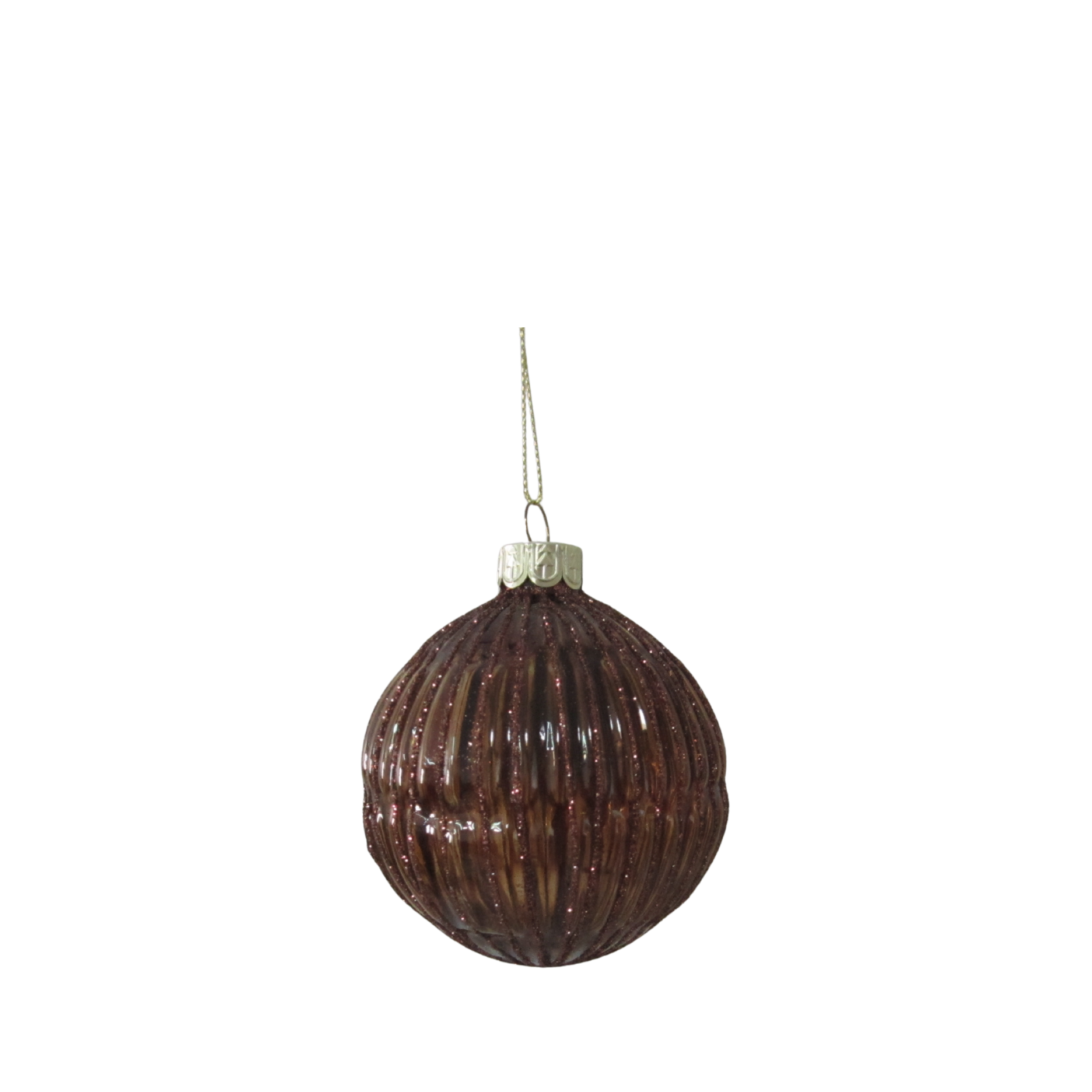 Glaskugle m.stribet glimmer