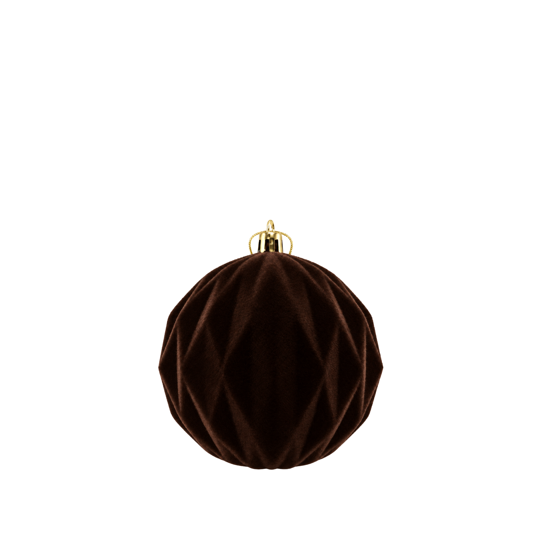 Julekugle i velour - 10 cm