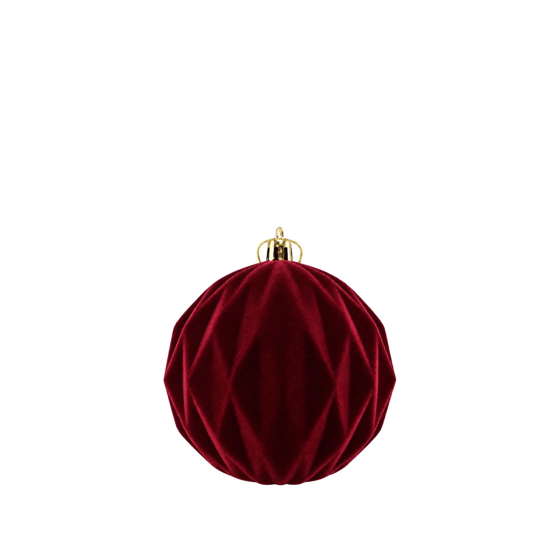 Julekugle i velour - 10 cm