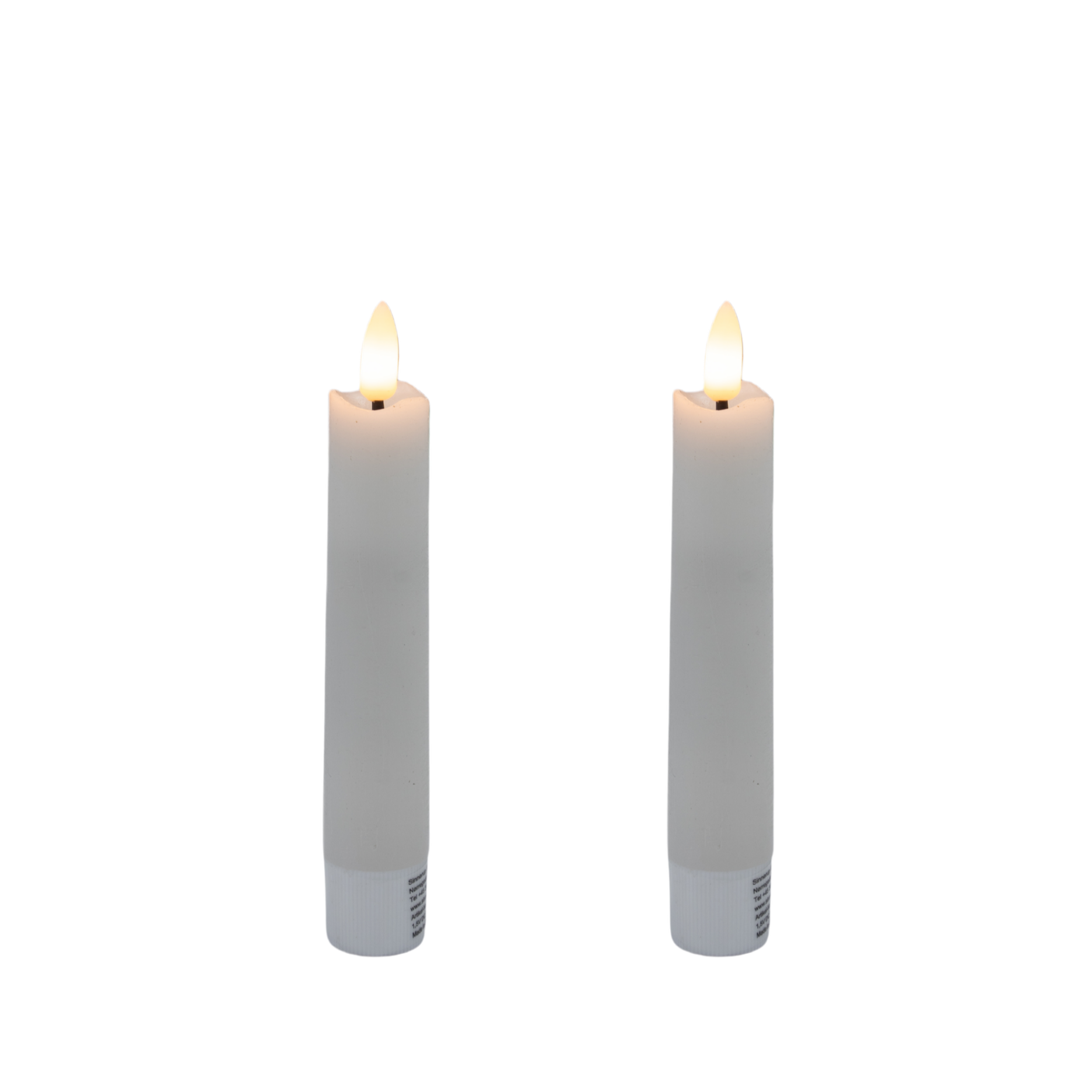 LED Kronelys - 2 stk. S
