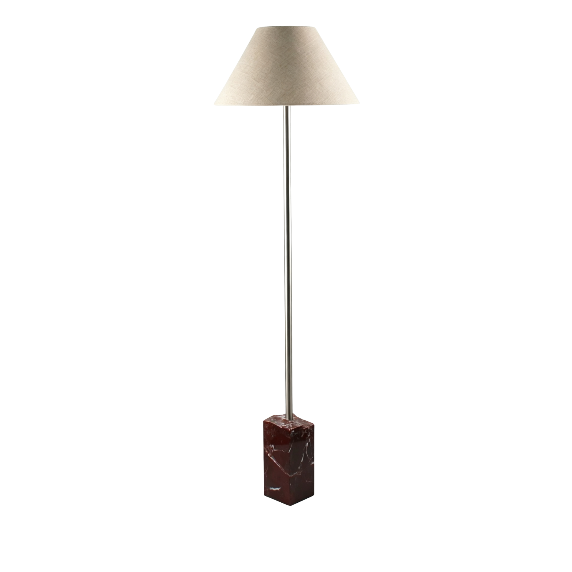 Rød Marmor Gulvlampe
