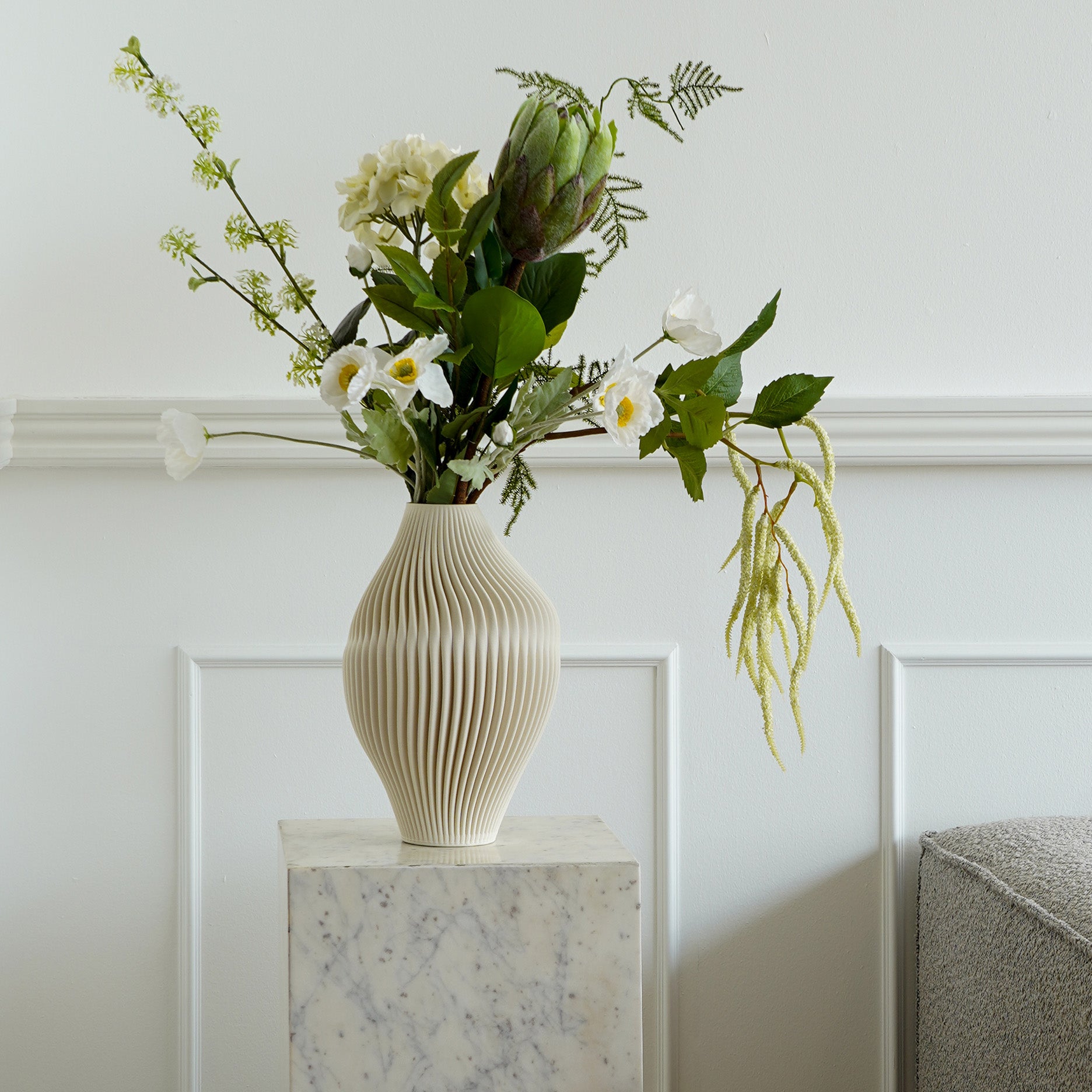 Strøm 3D keramisk vase - M