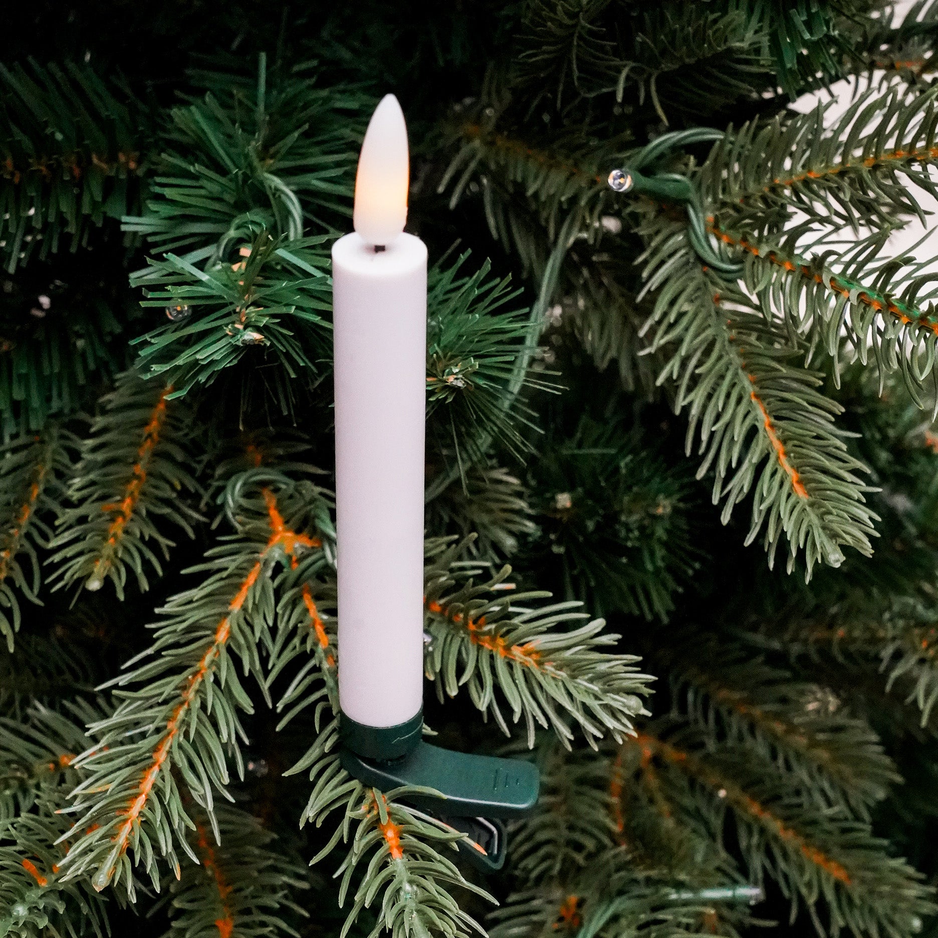 LED juletræslys m. klips- 10 stk.