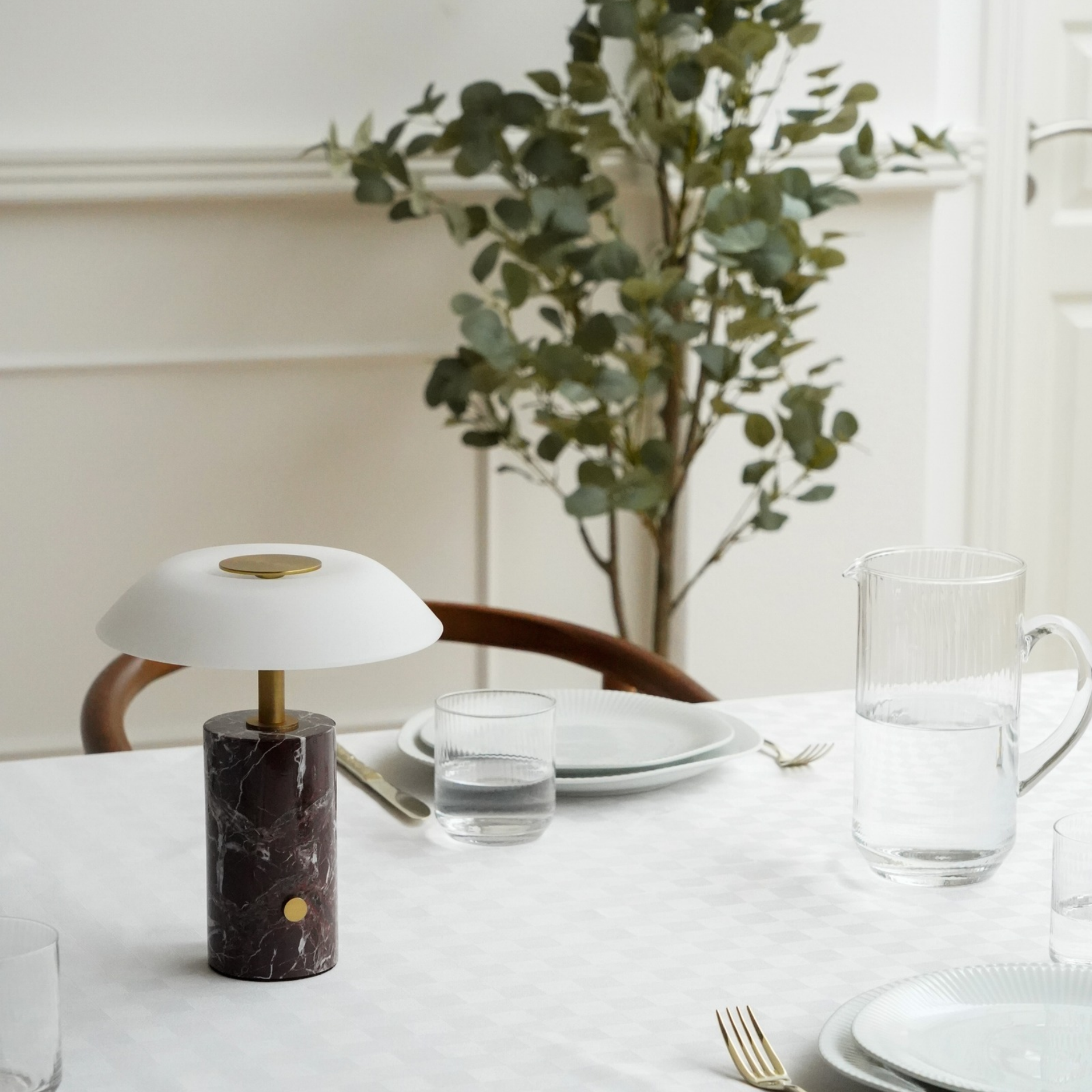 Nero marmor LED lampe