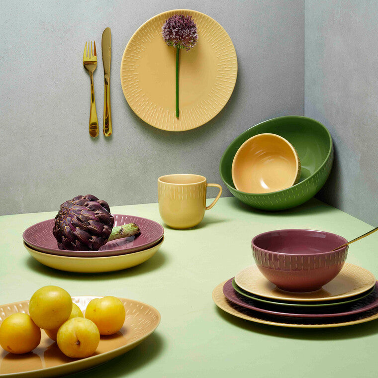 Confetti pastatallerken bordeaux