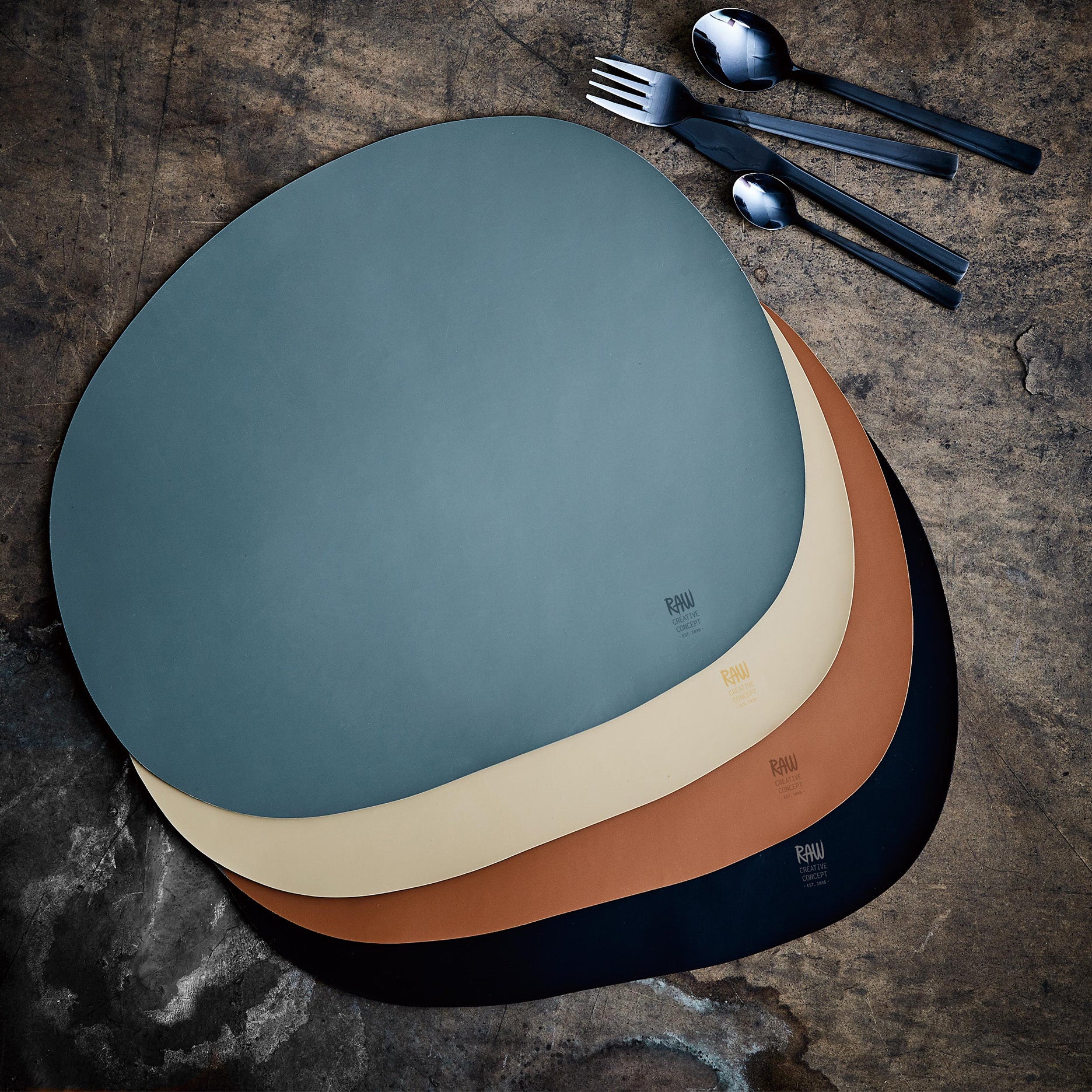 RAW dækkeserviet soft surface mocca