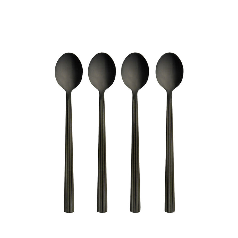 RAW cafe latteske 4 stk mat sortfarvet