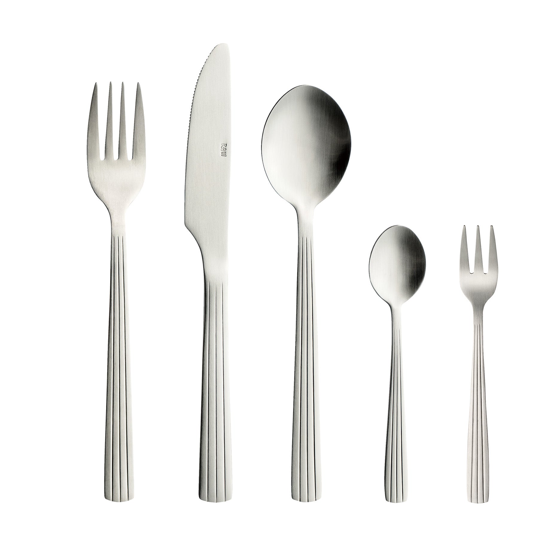 RAW bestiksæt 60 dele mat stål