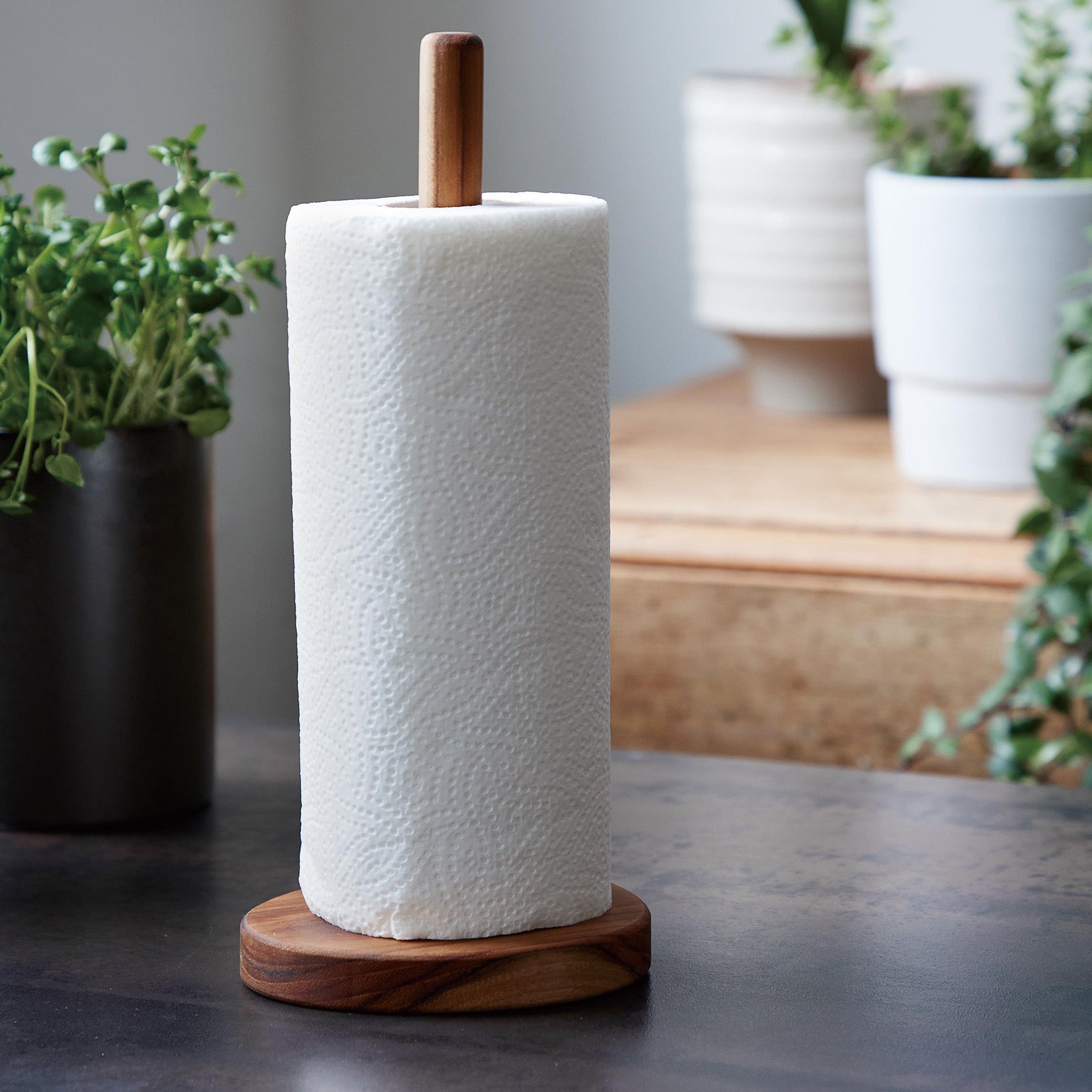 RAW køkkenrulleholder teak