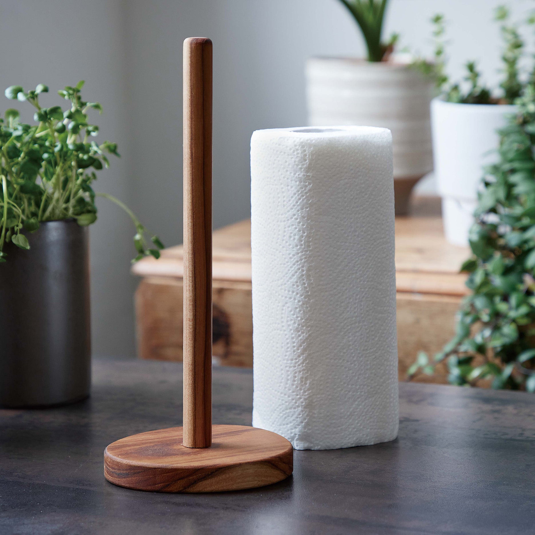 RAW køkkenrulleholder teak