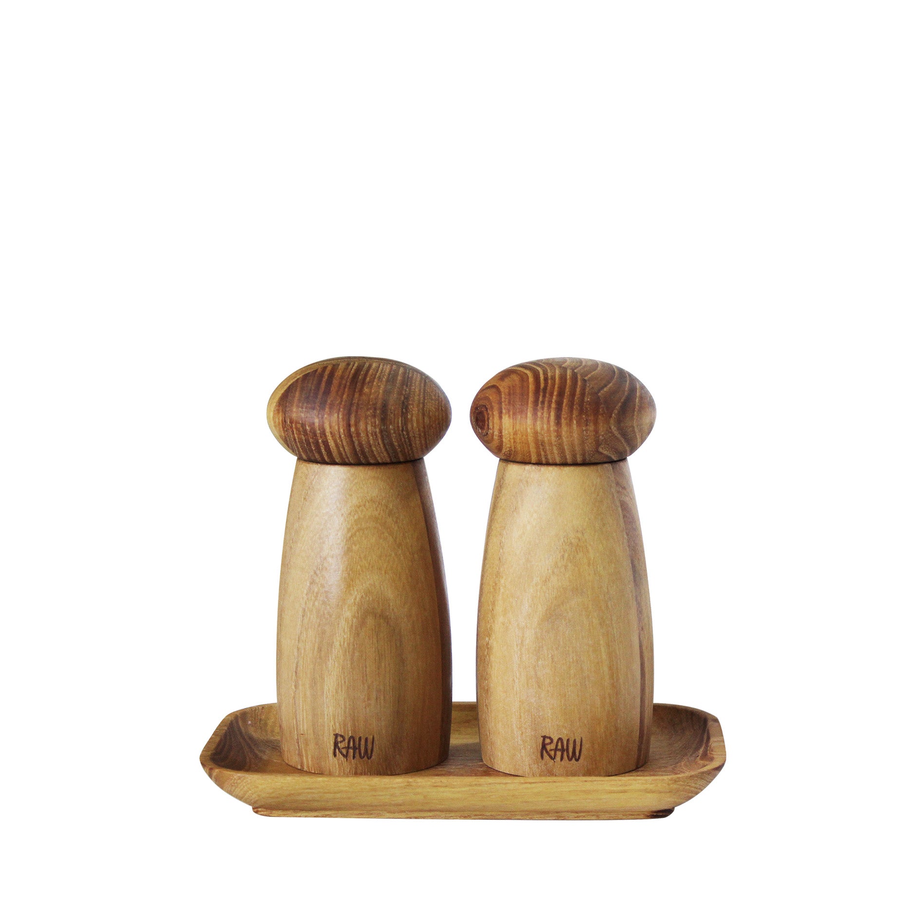 RAW kværnsæt m/bakke H13,4 cm teak