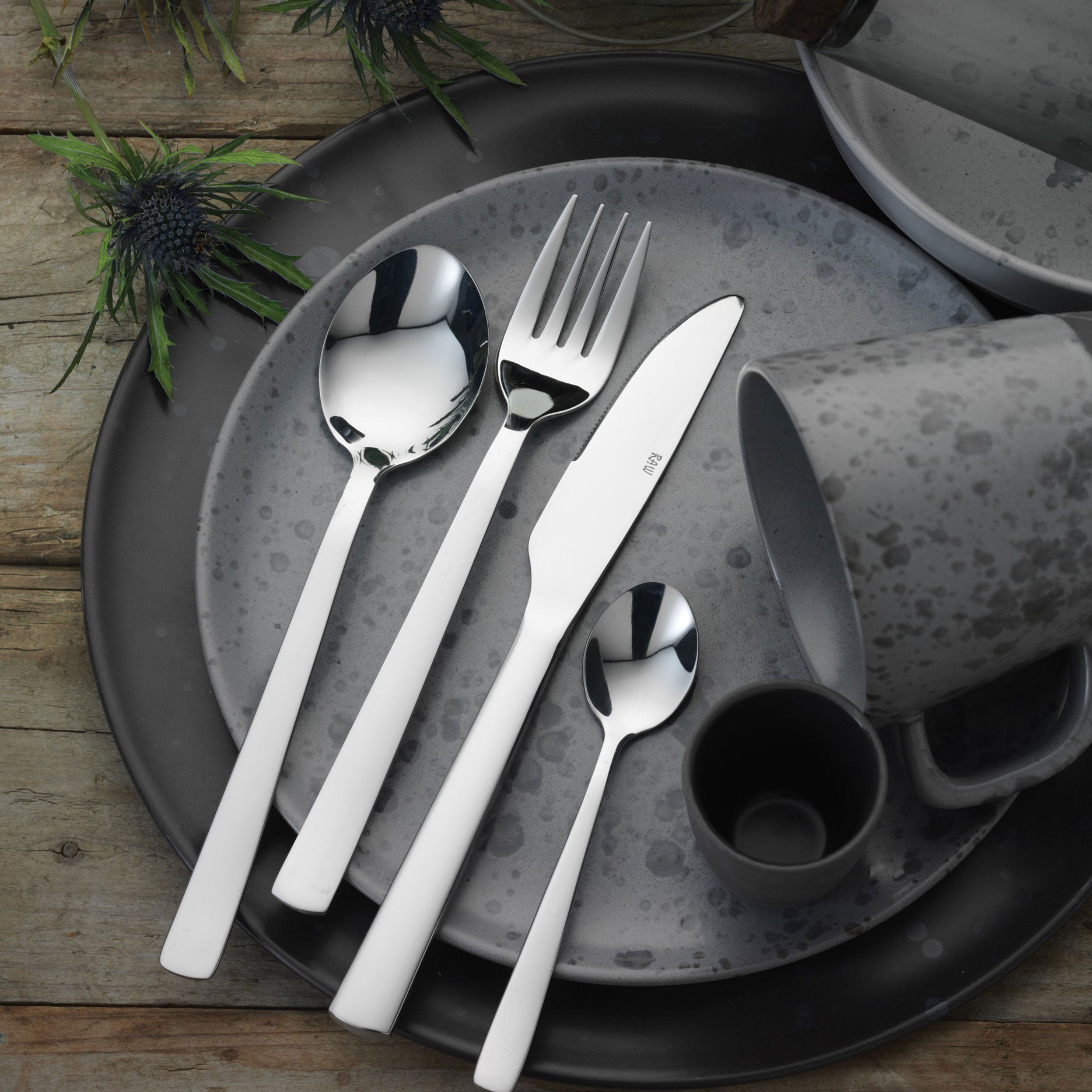 RAW bestiksæt 16 dele blank