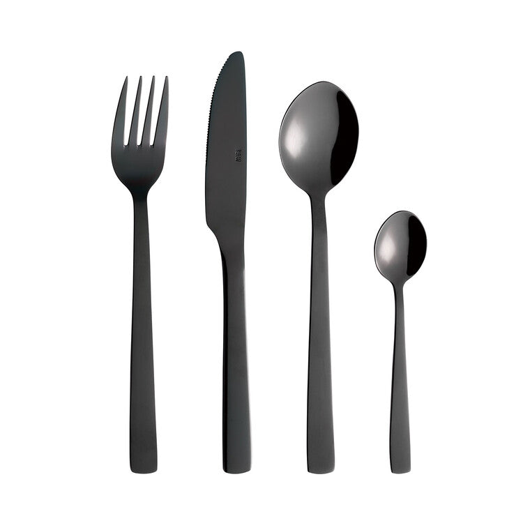 RAW bestikæske 48 dele sortfarvet