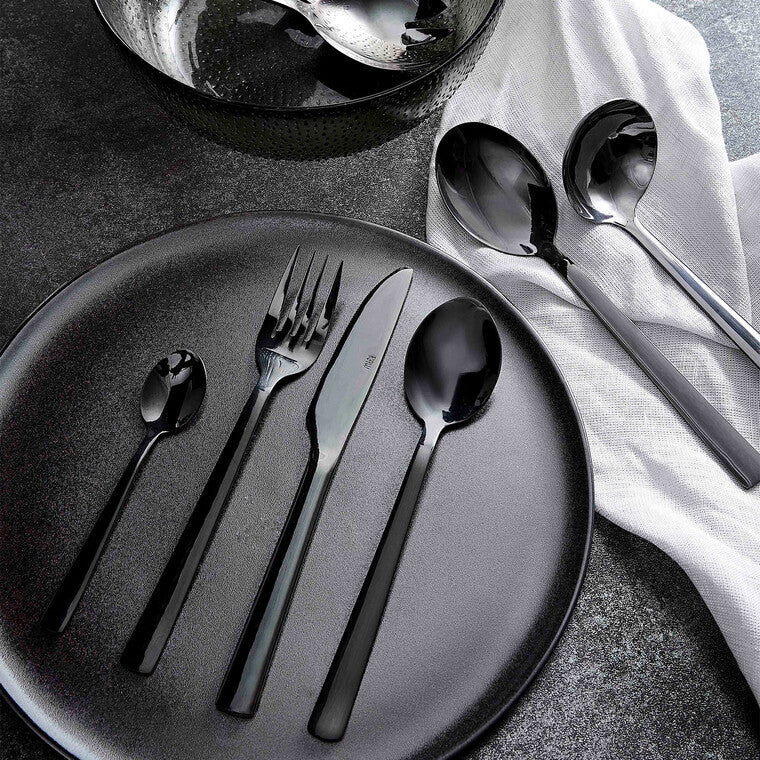 RAW bestikæske 48 dele sortfarvet