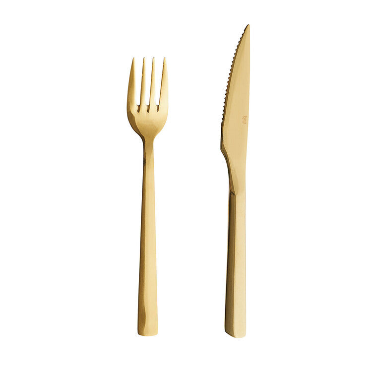 RAW steaksæt guldfarvet