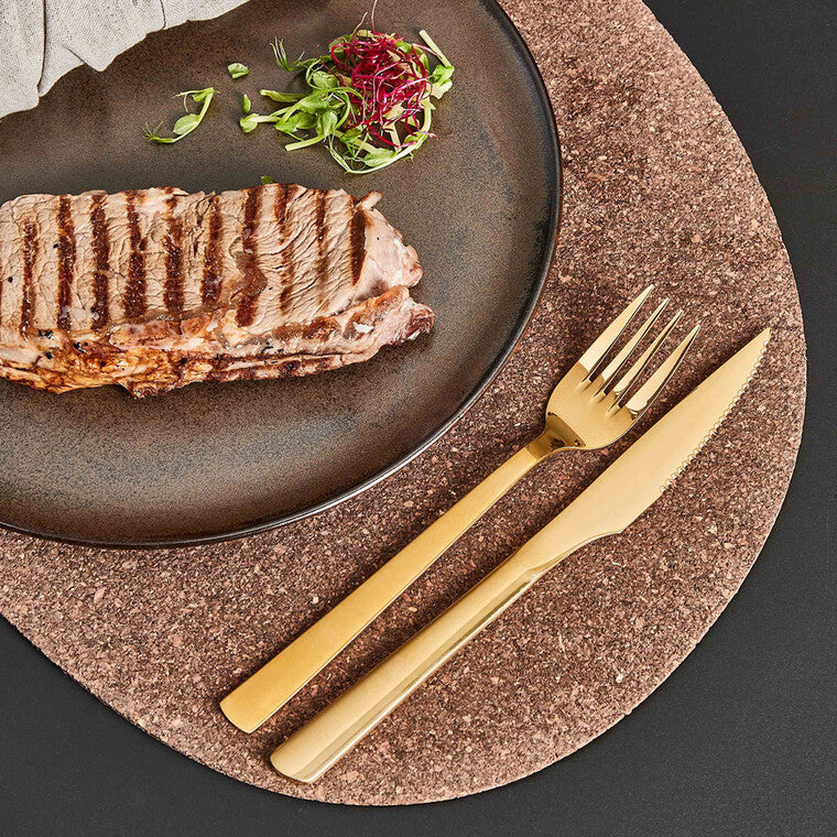 RAW steaksæt guldfarvet