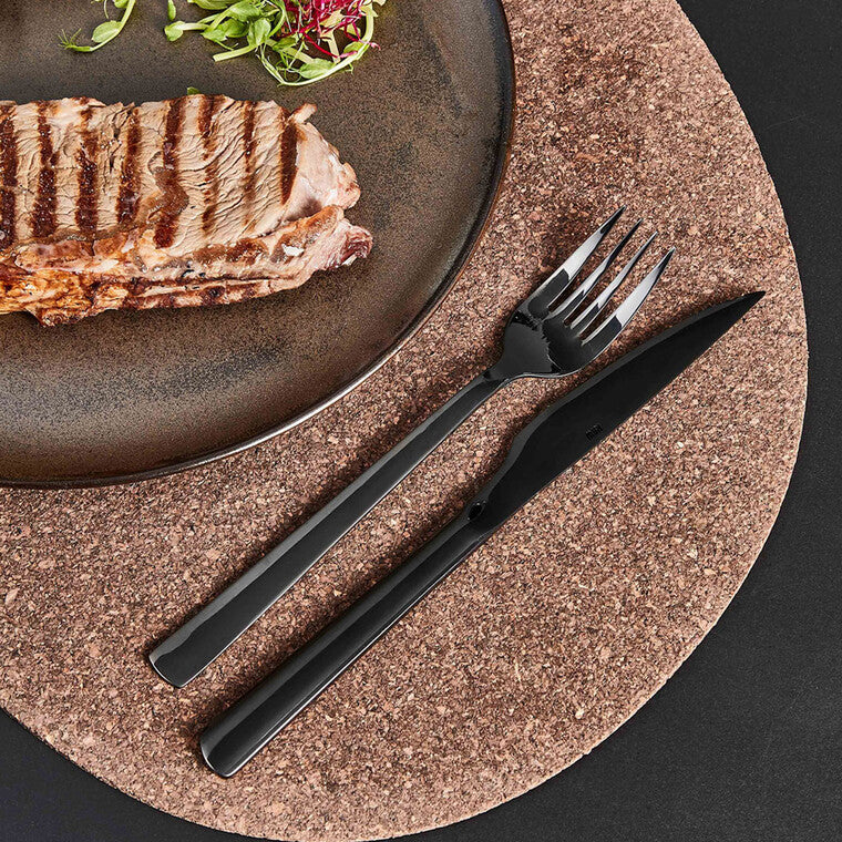 RAW steaksæt 8 dele sort farve