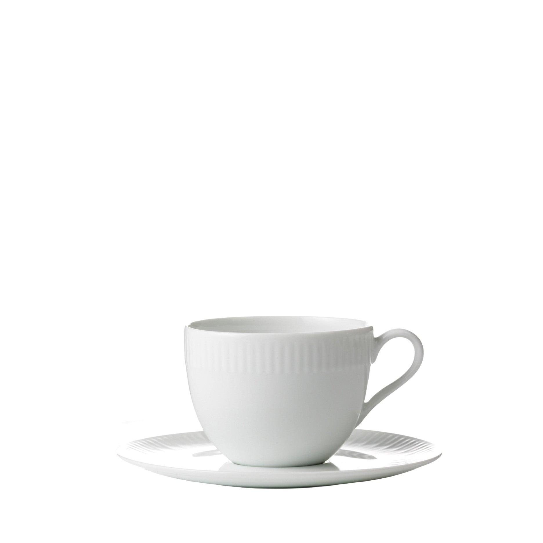 Relief kaffekop m/underkop 4 stk hvid