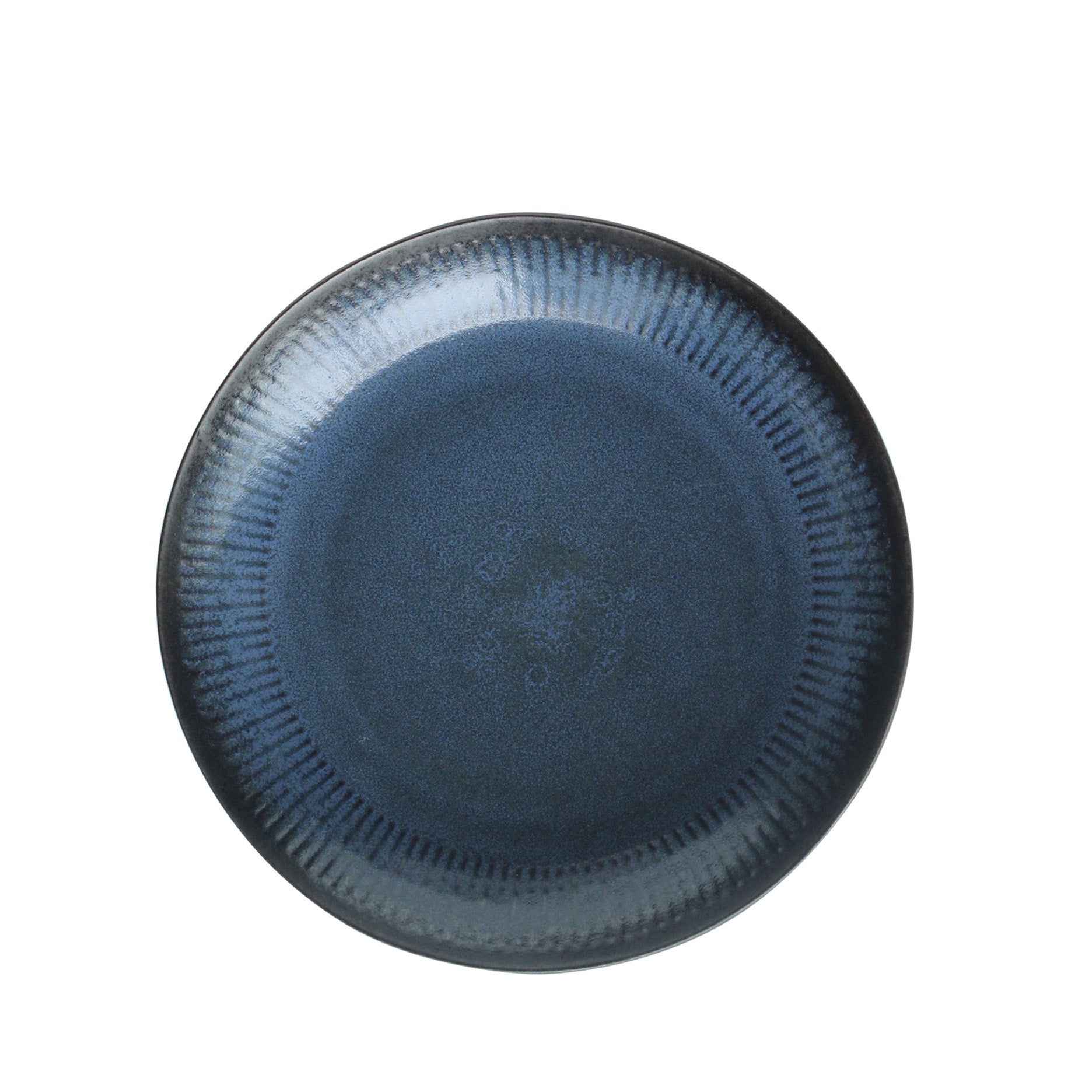 Relief suppetallerken Ø22 cm stentøj blå