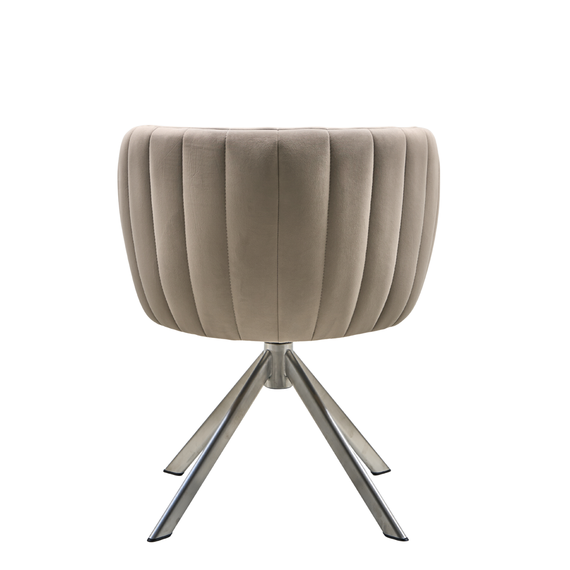 Shelly II spisebordsstol - velour m. drejeben (stainless steel)