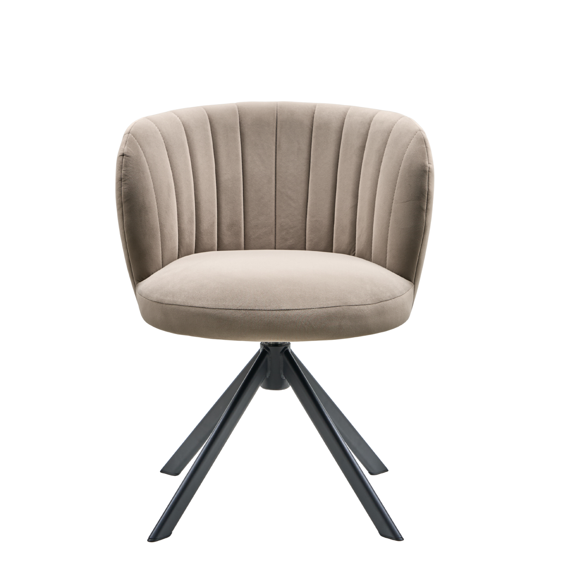 Shelly II spisebordsstol - velour m. drejeben (sort)