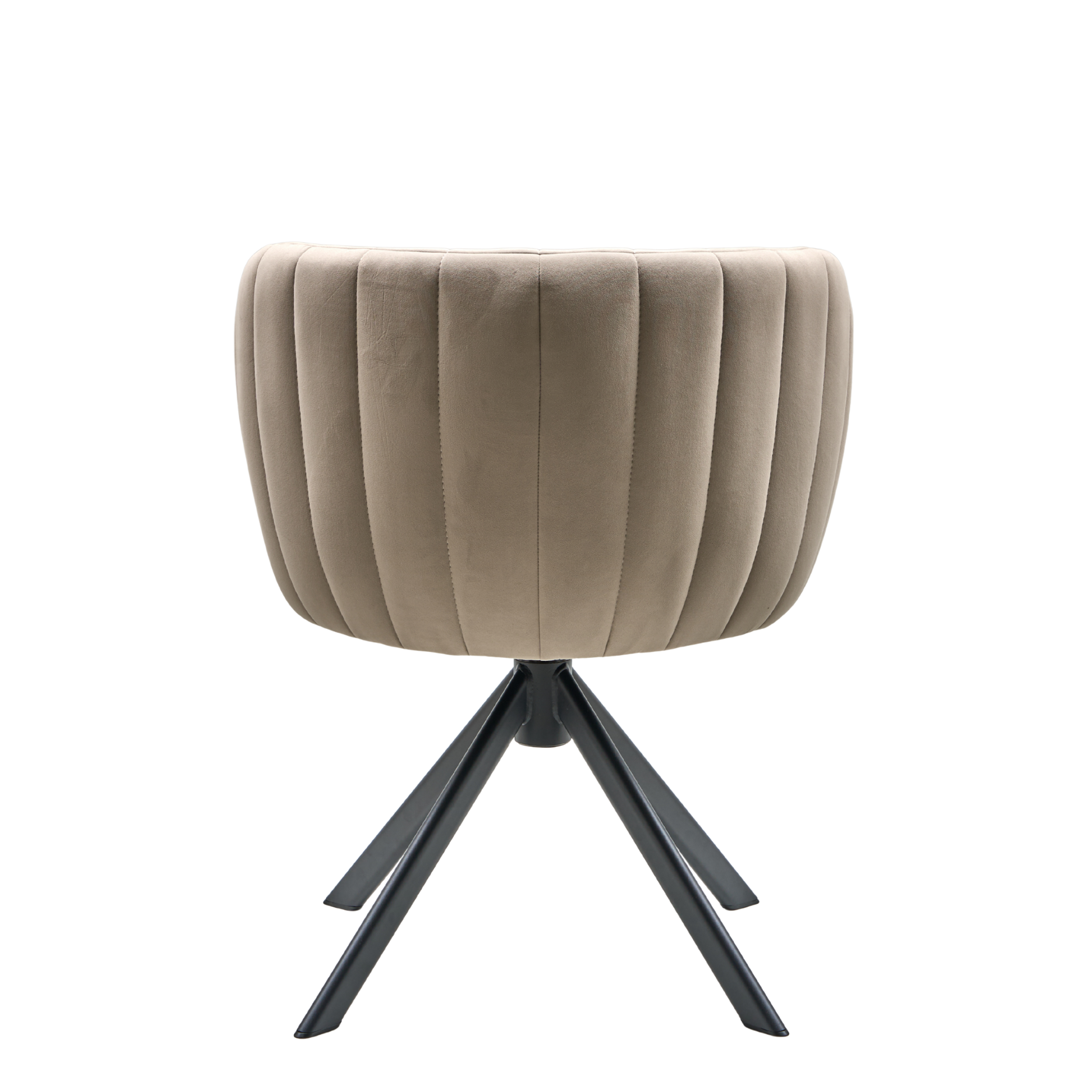 Shelly II spisebordsstol - velour m. drejeben (sort)