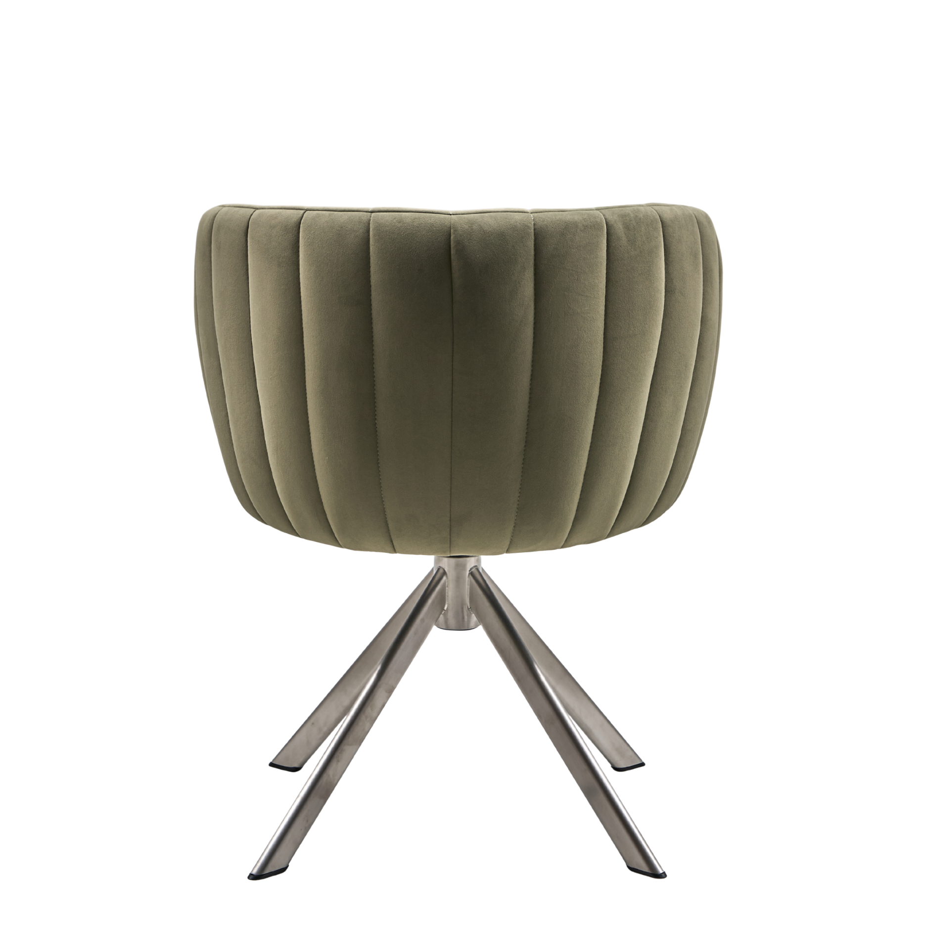 Shelly II spisebordsstol - velour m. drejeben (stainless steel)