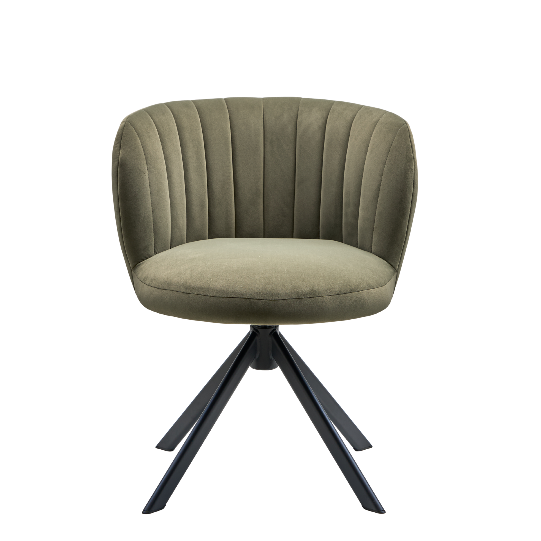 Shelly II spisebordsstol - velour m. drejeben (sort)