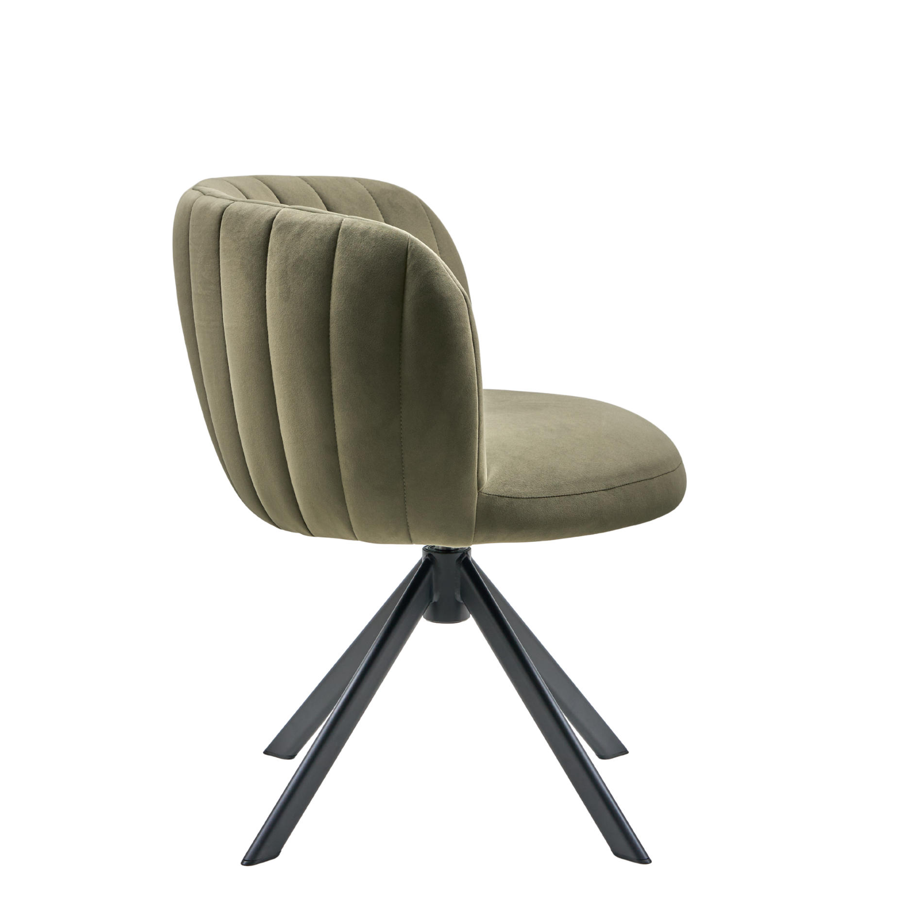 Shelly II spisebordsstol - velour m. drejeben (sort)