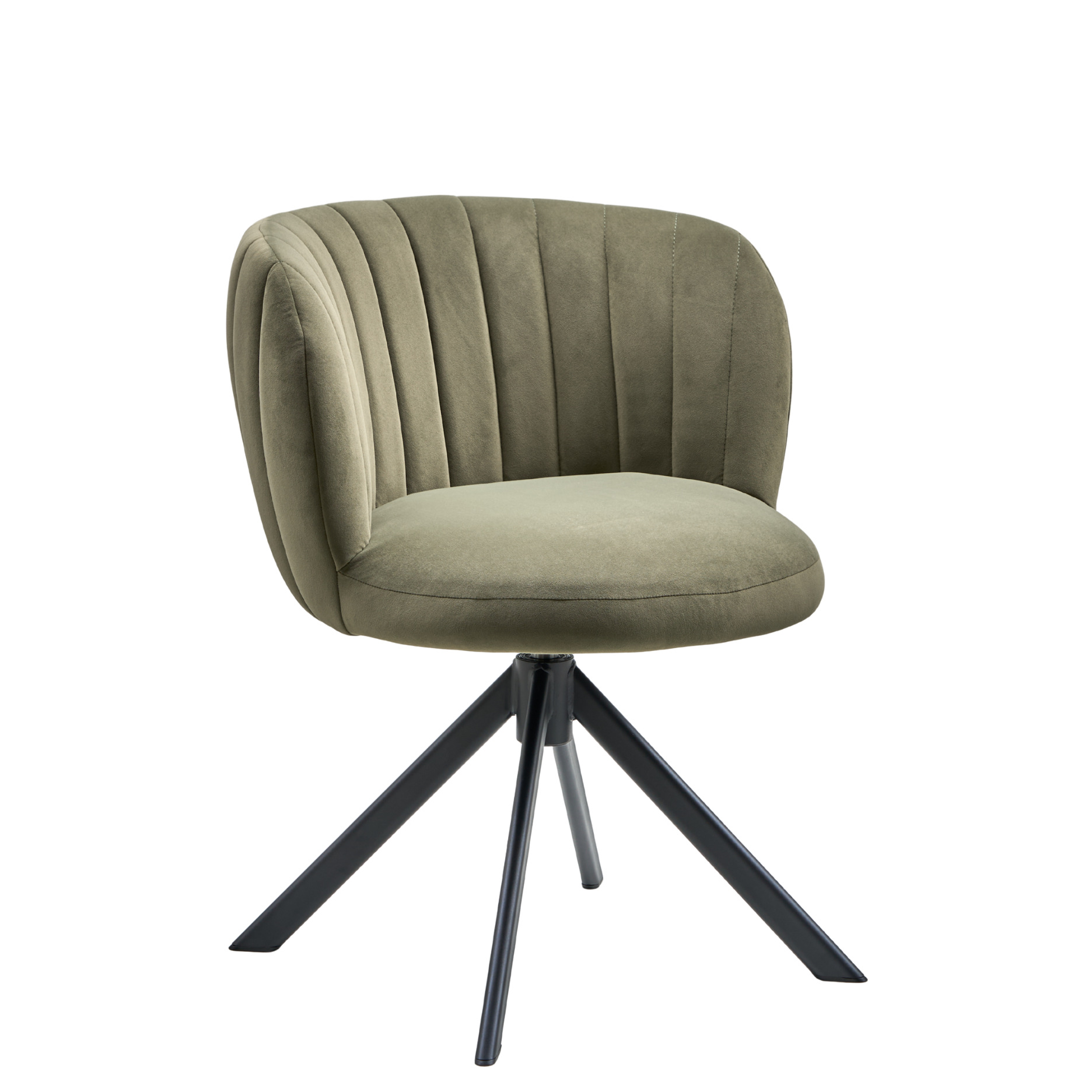 Shelly II spisebordsstol - velour m. drejeben (sort)