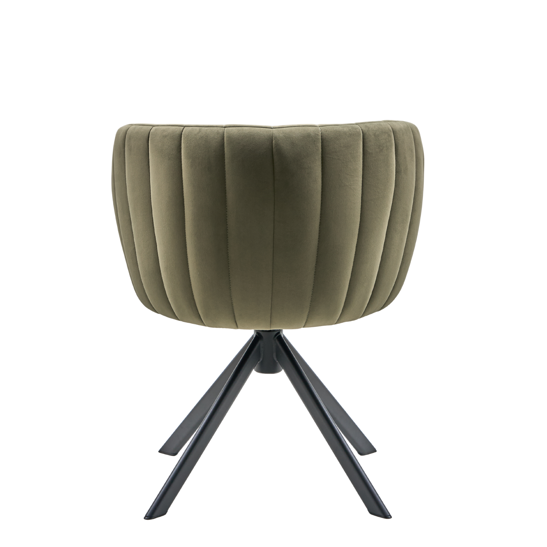 Shelly II spisebordsstol - velour m. drejeben (sort)