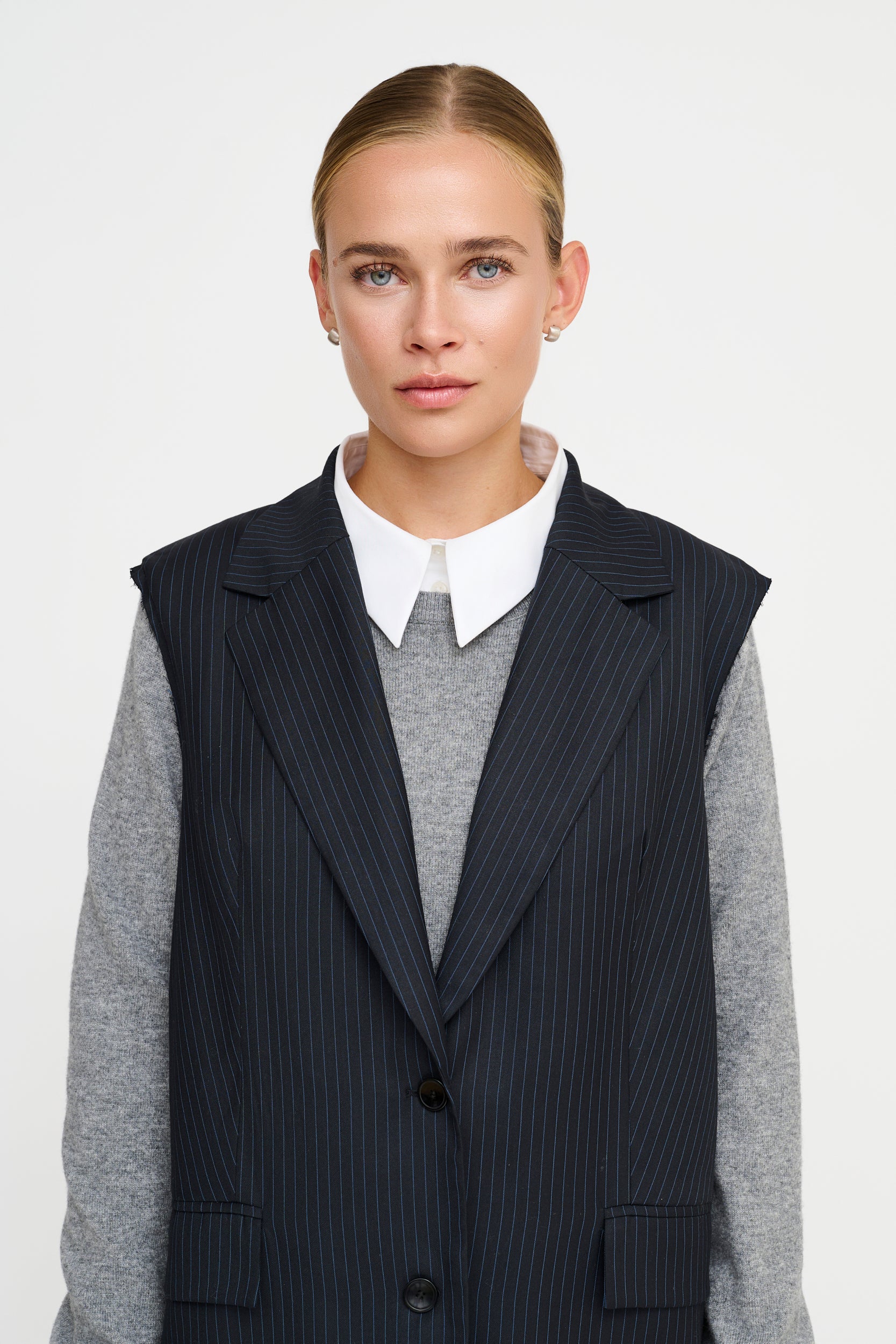 CRAzanda Nålestribet Vest