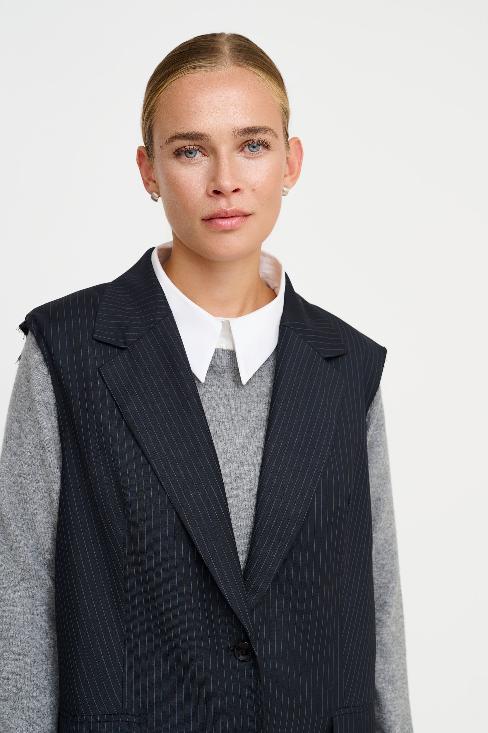 CRAzanda Nålestribet Vest