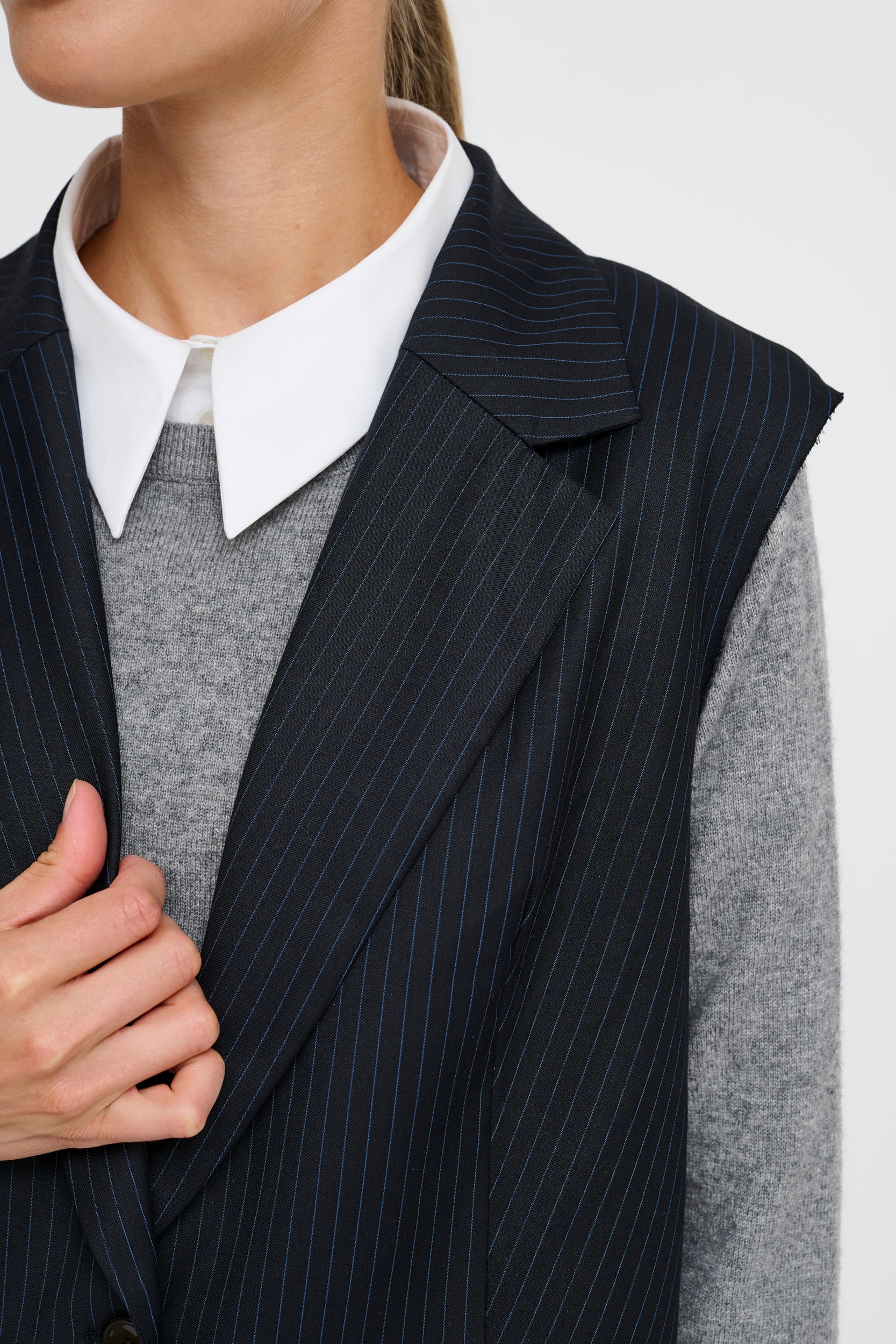 CRAzanda Nålestribet Vest