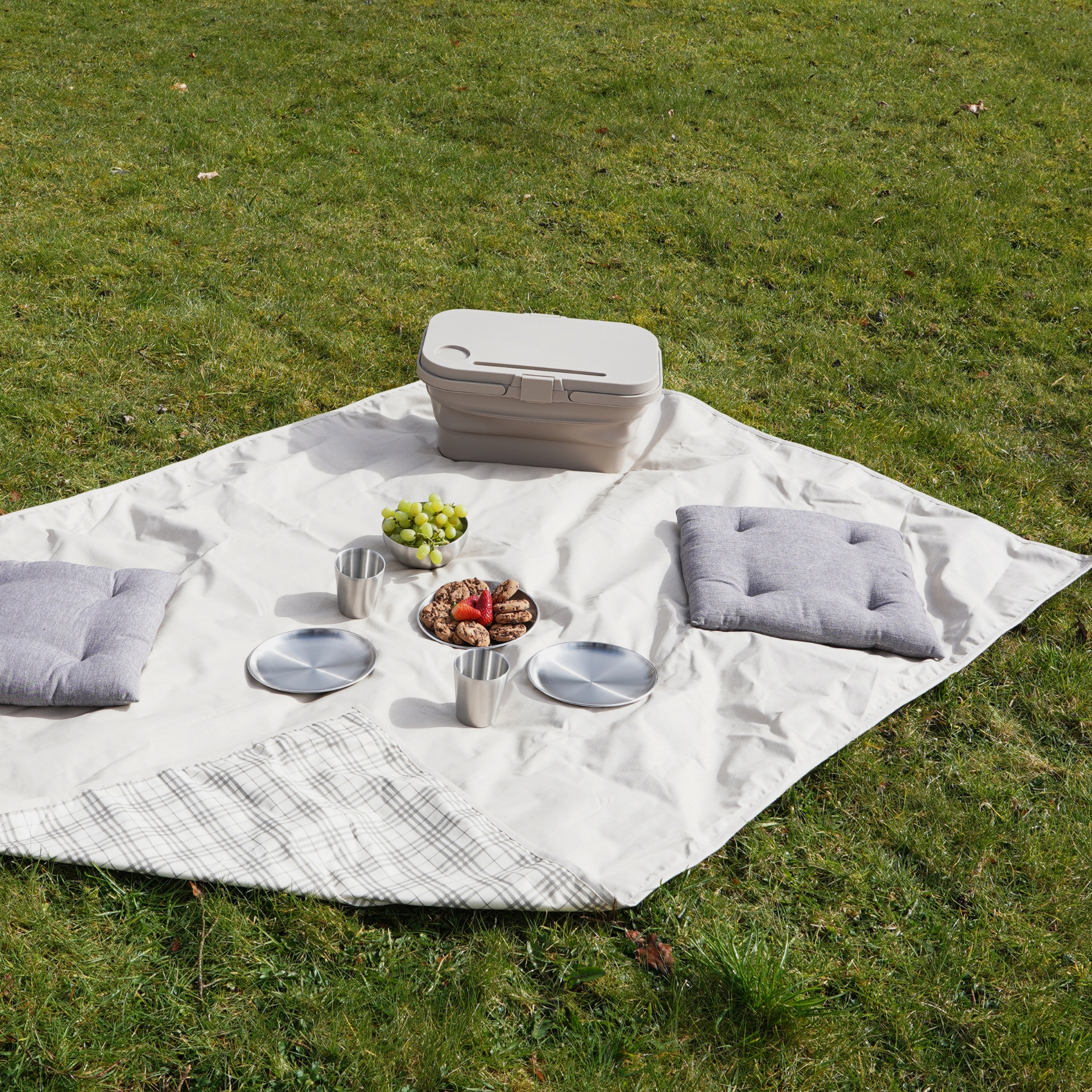 Sammenklappelig picnickurv