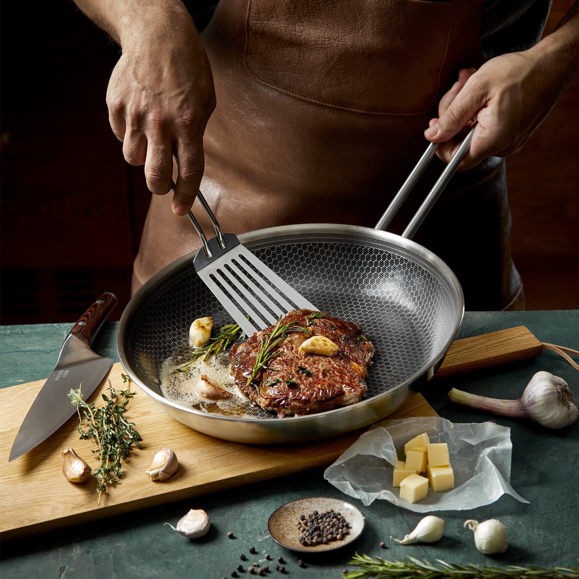 Multi Mosaic stegepandesæt Ø24+Ø28 cm