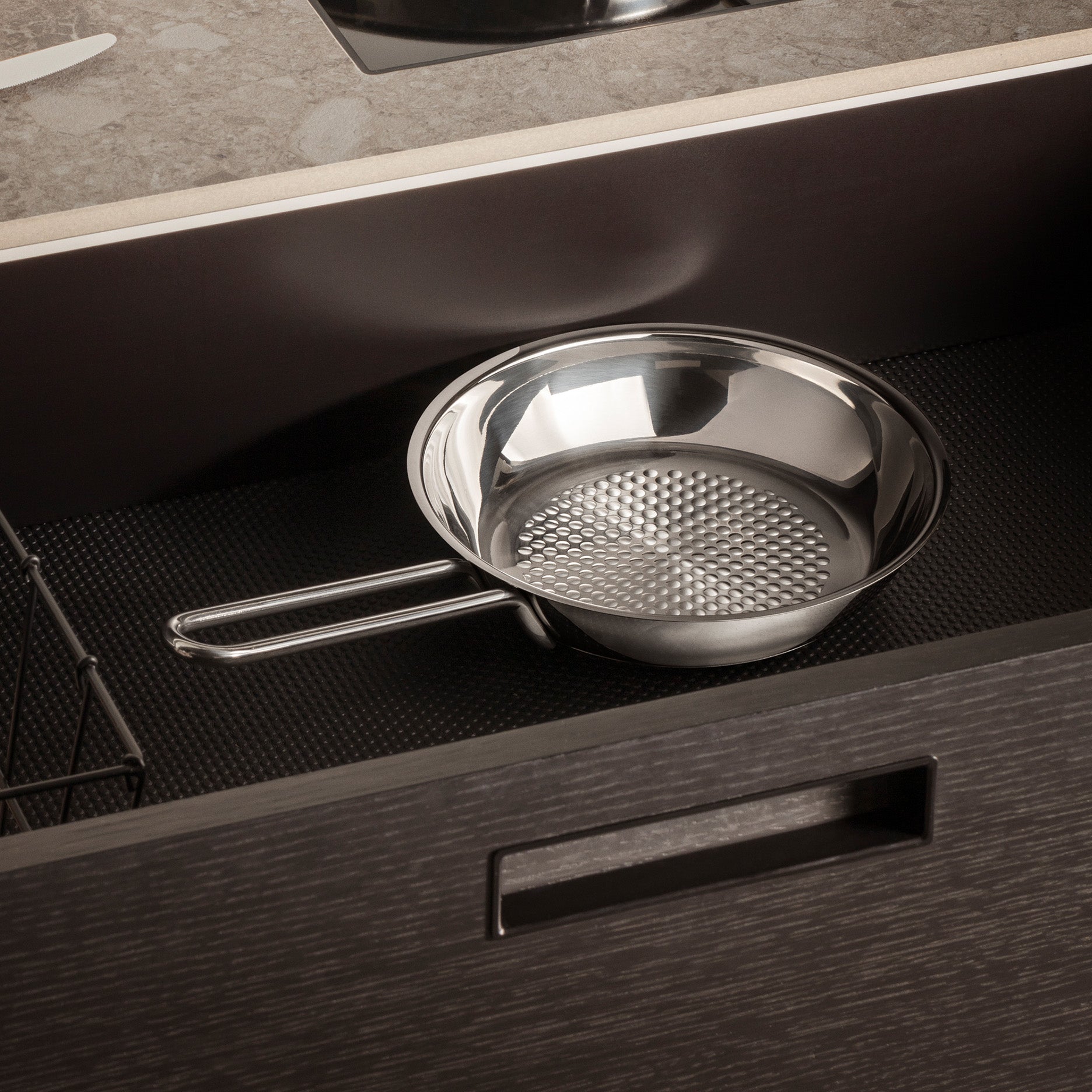 Stainless Steel stegepande Ø20 cm honeycomb