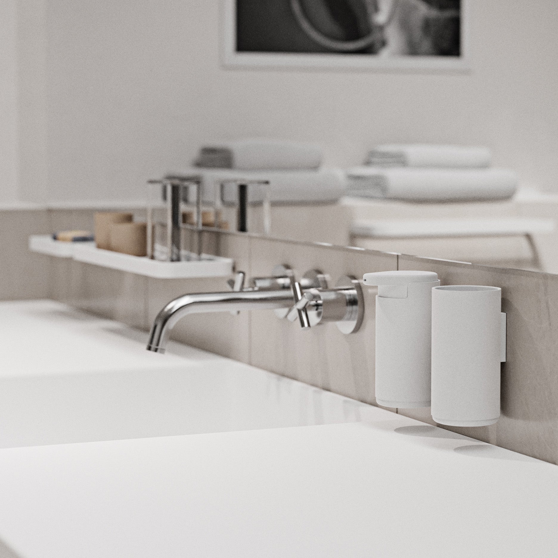 Rim tandkrus t/væg hvid